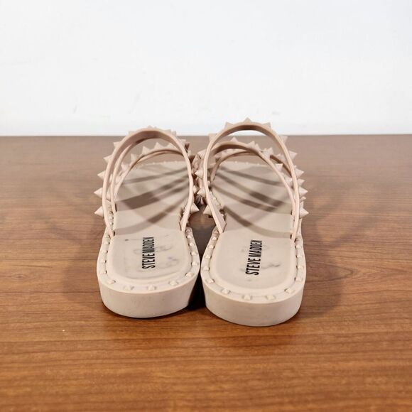 Steve Madden Sandals Size 7 Selina Strappy Spike Studded Slip On Blush - Picture 4 of 12